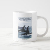 Tasse Géante Orca Whales #1 - Friday Harbour, Washington (Droite)