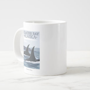 Tasse Géante Orca Whales #1 - Glacier Bay, Alaska