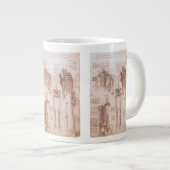 Tasse Géante Os de squelette de Léonard de Vinci, anatomie huma (Devant droit)