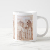 Tasse Géante Os de squelette de Léonard de Vinci, anatomie huma (Droite)