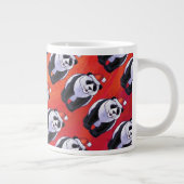 Tasse Géante Ours de panda à Santa Hat sur Rouge (Droite)