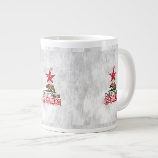 Tasse Géante Ours drapeau de la République de Californie à la d (Devant droit)