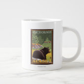 Tasse Géante Ours noir en forêt - Anchorage, Alaska (Droite)