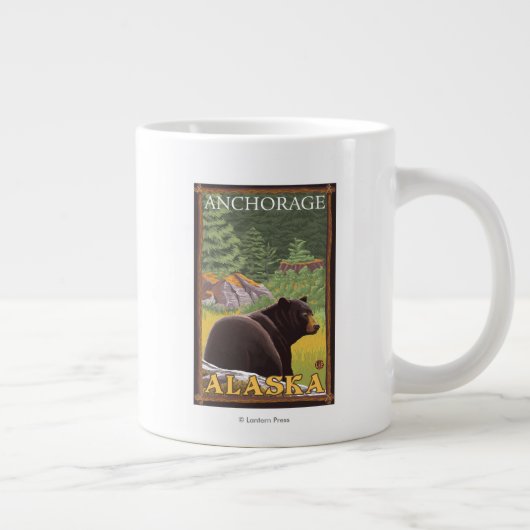 Tasse Géante Ours noir en forêt - Anchorage, Alaska (Droite)