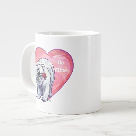 Tasse Géante Ours polaire Saint Valentin (Devant gauche)