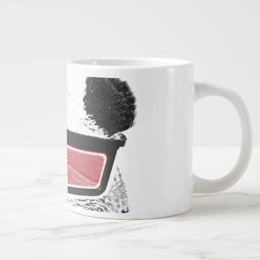 Tasse Géante Panda Vintage 3D (Droite)