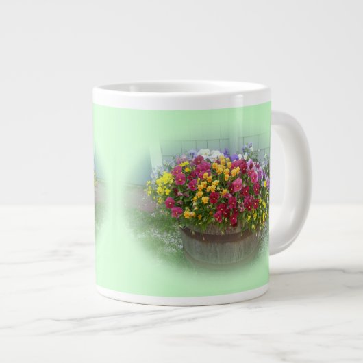 Tasse Géante Panier de fleurs (Devant droit)