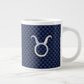 Tasse Géante Panneau de signalisation Zodiac Taurus Marine Blue (Droite)