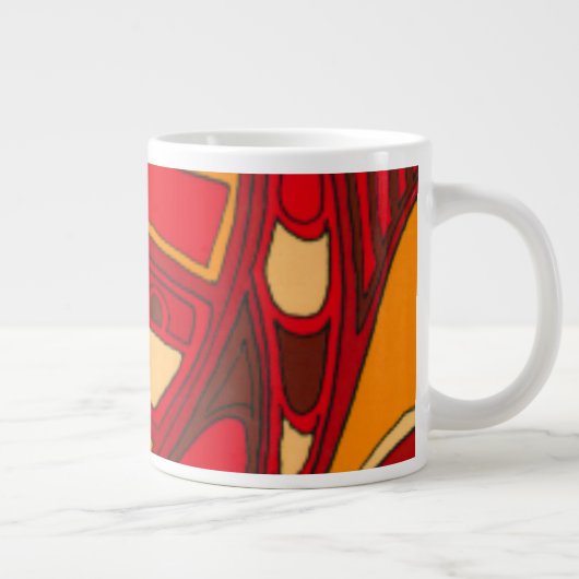 Tasse Géante Panneaux orange Abstraits (Droite)