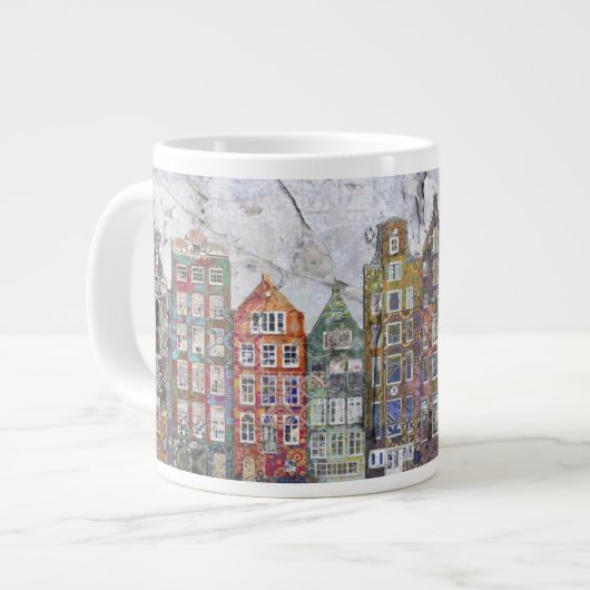 Tasse Géante Panorama de maisons de rangées hollandaises (Devant gauche)