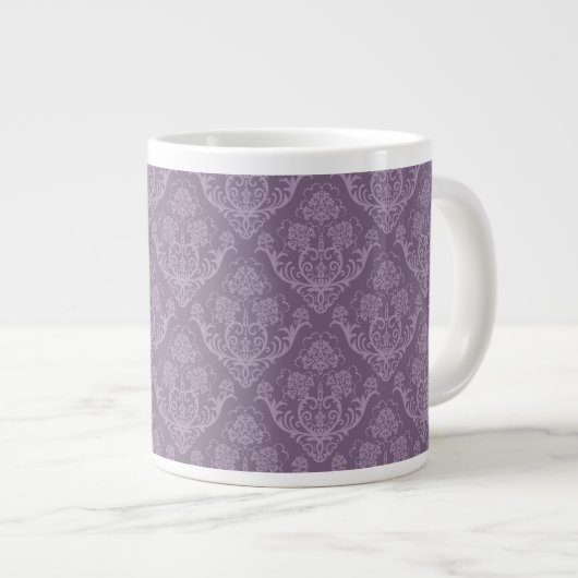 Tasse Géante Papier peint à fleurs mauves (Devant droit)