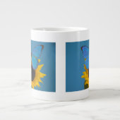 Tasse Géante Papillon sur Tournesol (Devant)