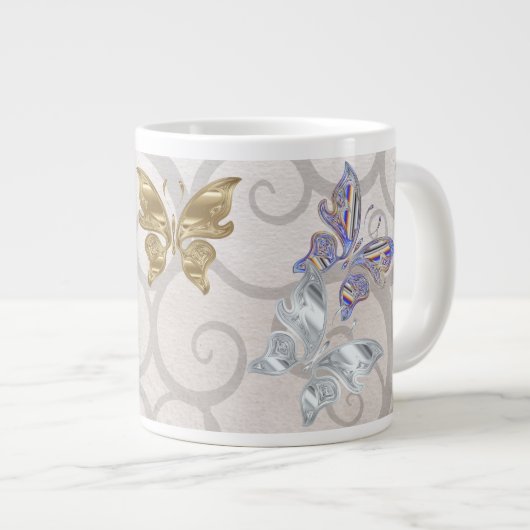 Tasse Géante Papillons colorés (Devant droit)
