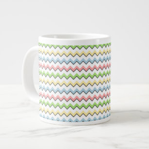 Tasse Géante Pastel Chevron-Drop Shadow par Shirley Taylor