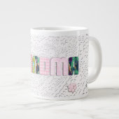 Tasse Géante Patchwork 'Grand-mère' Sur Dentelle (Devant droit)