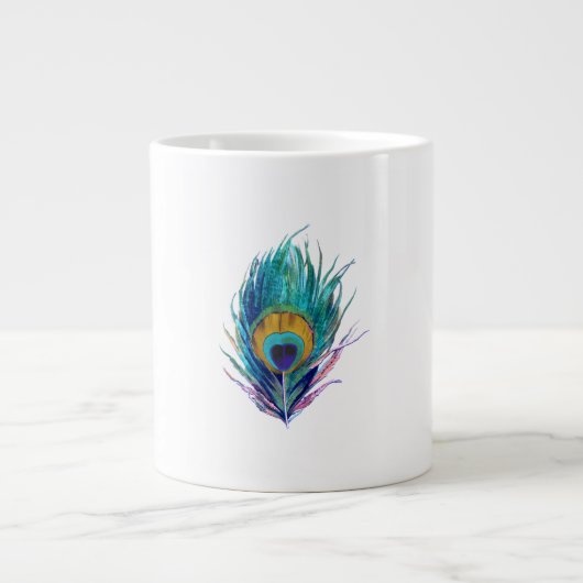 Tasse Géante Pavillon bleu avec de belles plumes de queue (Devant)