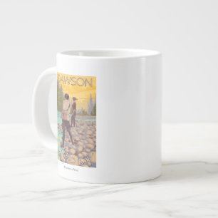 Tasse Géante Pêche à la mouche - Dawson (Alaska)
