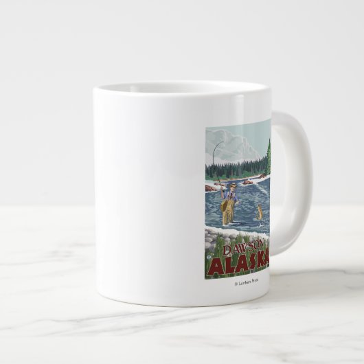 Tasse Géante Pêcheur de vol - Dawson (Alaska) (Devant droit)