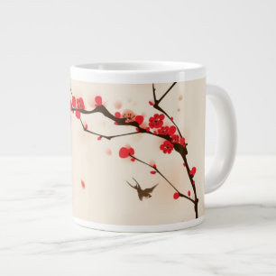 Tasse Géante Peinture orientale de style, fleur au printemps 3