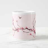 Tasse Géante Peinture orientale de style, fleurs de cerisier (Devant)
