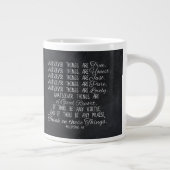 Tasse Géante Pensez à ces choses Écriture de la Bible chrétienn (Droite)