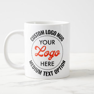 Tasse géante personnalisée avec logo et texte moye
