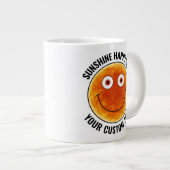 Tasse géante personnalisée avec visage heureux Sun (Devant droit)