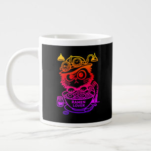 Tasse géante personnalisée Steampunk Ramen Cat drô