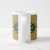 Tasse Géante Pétales Emerald Green et Gold Peacock (Dos)
