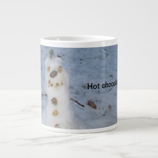 Tasse Géante Petit Bonhomme de Neige Chocolat Chaud Jumbo 20 oz (Devant)