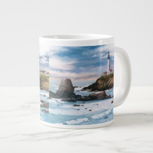 Tasse Géante Phare de point de pigeon (Devant droit)