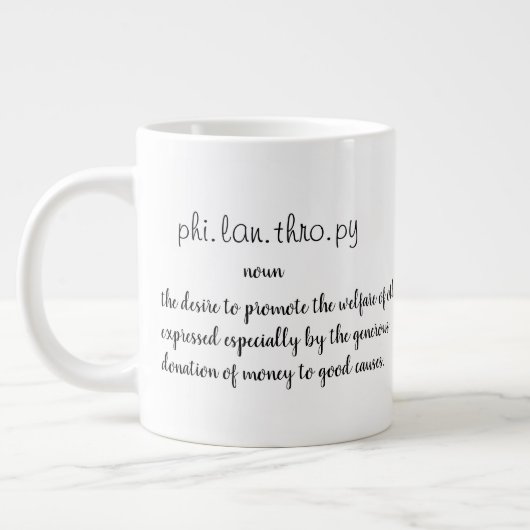 Tasse Géante Philantropie (Gauche)