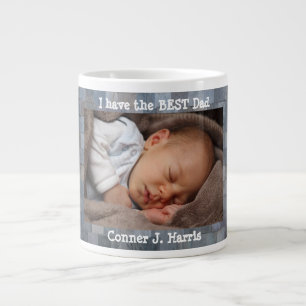 Tasse Géante Photo personnalisée, Meilleur papa, Personnalisé