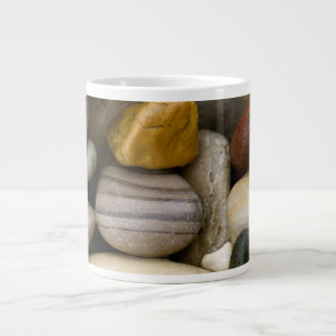 Tasse Géante Pierres de plage avec bandes