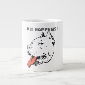 Tasse Géante Pit Happy Happy Fatigable Pit Bull Jumbo Coffee Mu