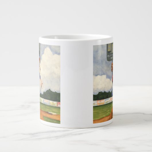 Tasse Géante Pitcher de baseball sur Mound par Jay Throckmorton (Devant)