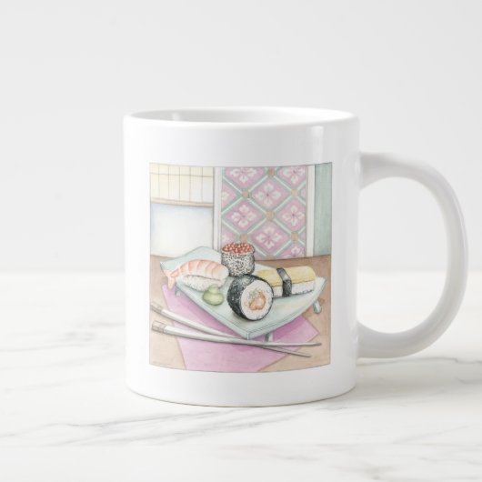 Tasse Géante Plaque de sushi assorté avec baguettes (Droite)