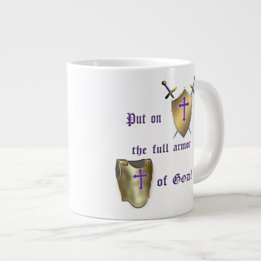 Tasse Géante Pleine armure de Dieu (Devant droit)