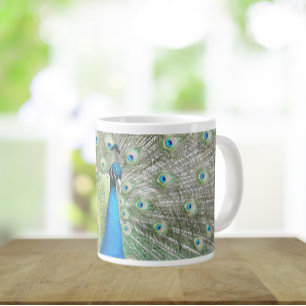 Tasse Géante Plumage bleu Peacock