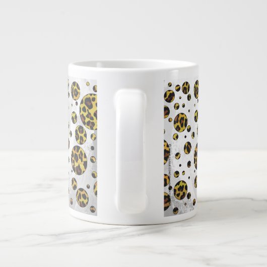 Tasse Géante Pointe Leopard Brown et Jaune (Dos)