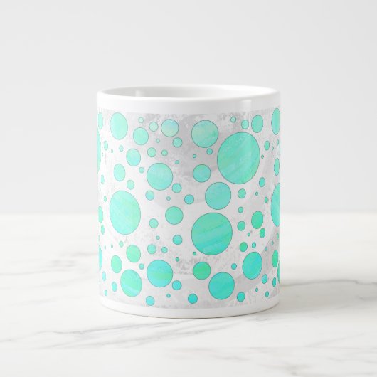 Tasse Géante Pois bleu Mint Ice Aqua (Devant)