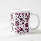 Tasse Géante Polka Dot Cow Hot Rose et Black Print (Droite)