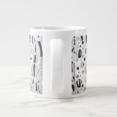 Tasse Géante Polka Dot Tiger noir et blanc (Dos)