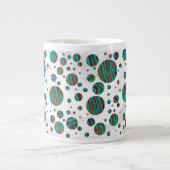 Tasse Géante Polka Dot Zebra Brown et Turquoise (Devant)