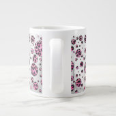 Tasse Géante Polka Leopard Pot noir et rose chaud (Dos)