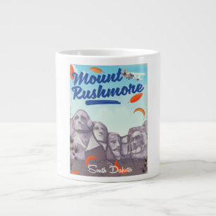 Tasse Géante Poster de voyage de Mount Rushmore Vintage Style.