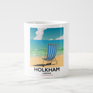 Tasse Géante poster de voyage de plage Holkham Norfolk