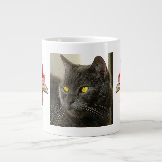 Tasse Géante Poules et chat (Devant)
