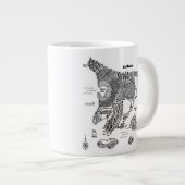 Tasse Géante Pour aimer un dragon avec une carte (Devant droit)