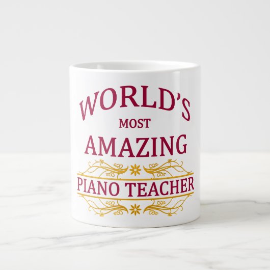 Tasse Géante Professeur de piano (Devant)